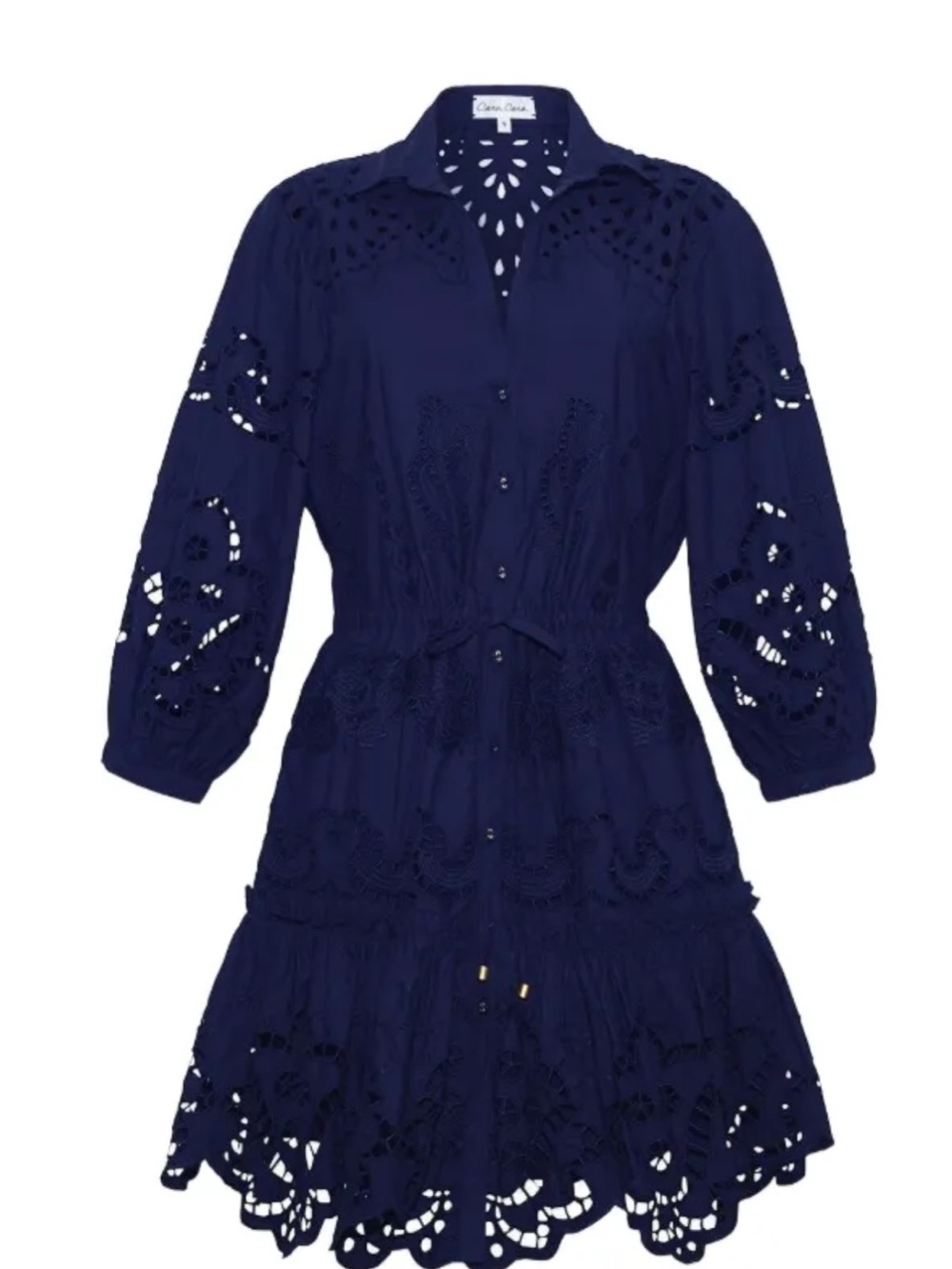 Cara Cara Navy Eyelet Dress